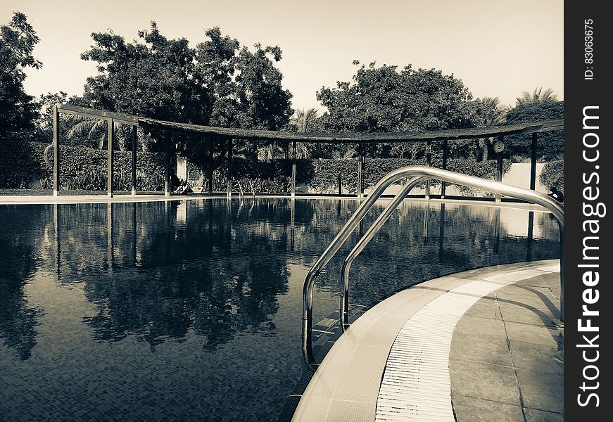 Sepia Photography of Swimming Pool