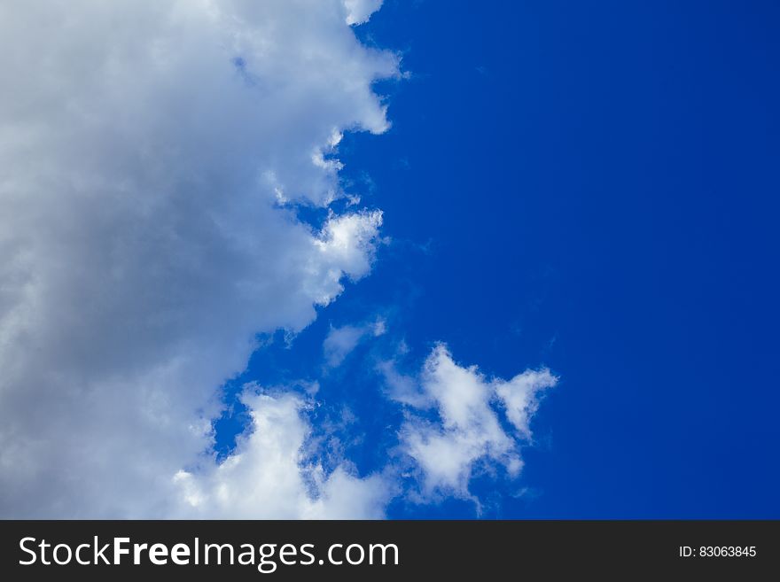 Blue sky and cloudscape background.