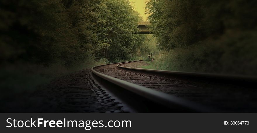 Train Rail Photo During Daytime