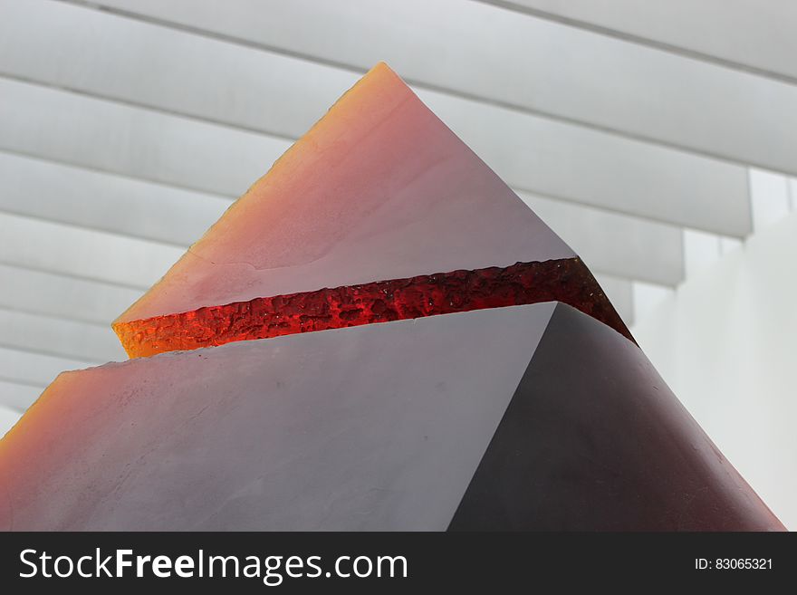 Red Triangular Shape Ornament