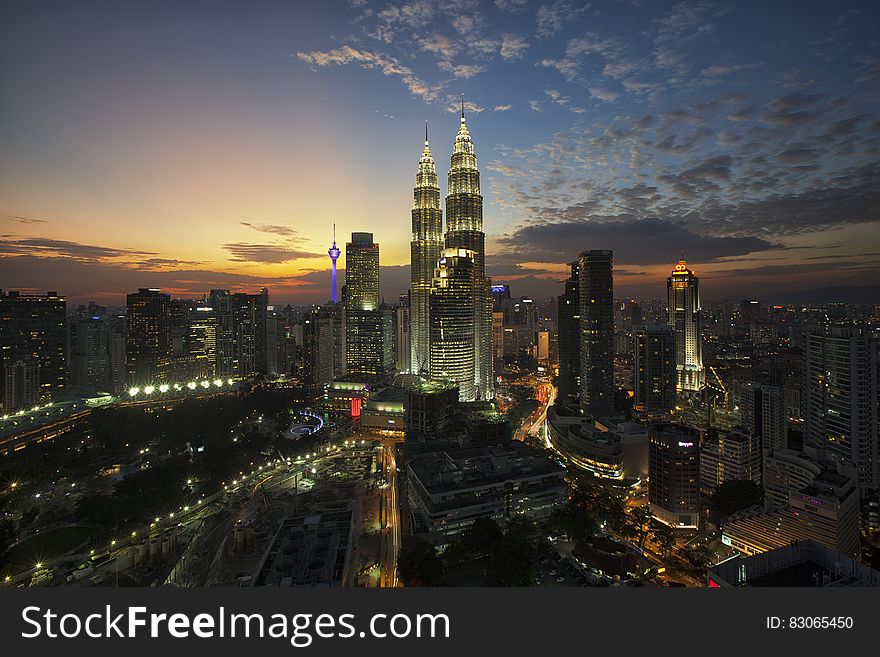 High Rise Buildings Bird&#x27;s Eye View