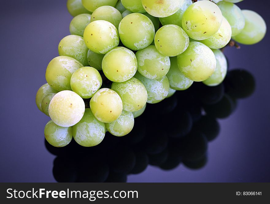 Green Grapes on Top of the Table