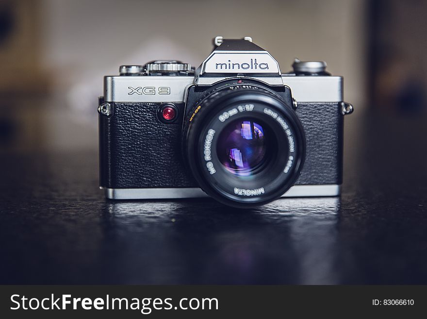 Minolta Silver and Black 35 Mm Camera