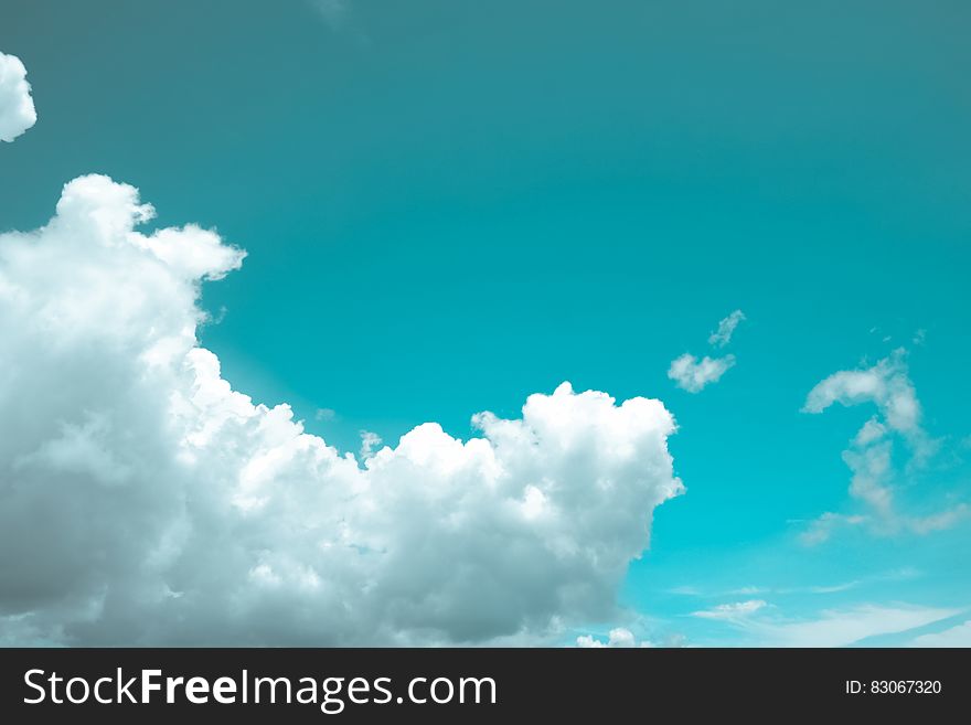 White Cloudy Blue Sky