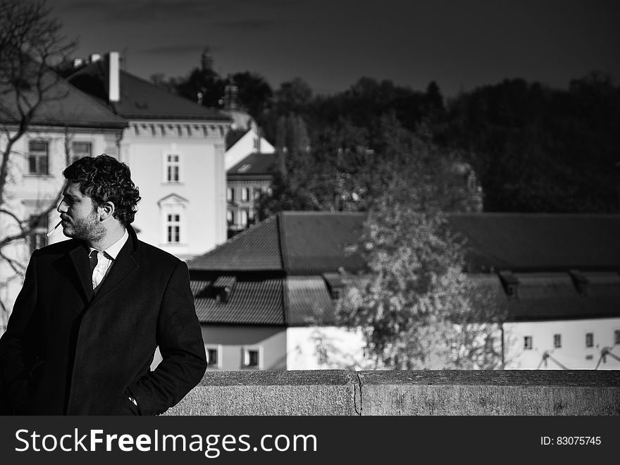 Grayscale Photo Of Man In Suit