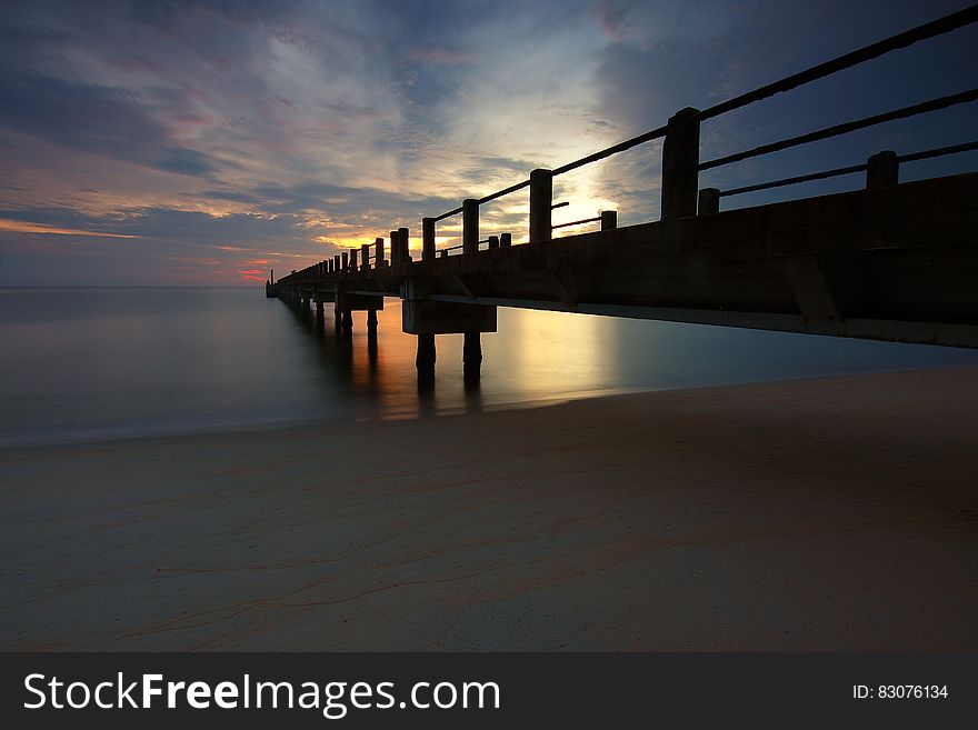 Dock Photo during Sunrise