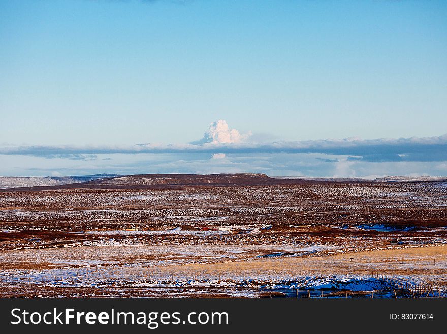 Volcanic landscape of Eyjafjallajokull glacier in Iceland