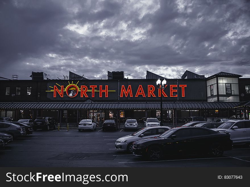 North Market Signage Building Under Gray Sky