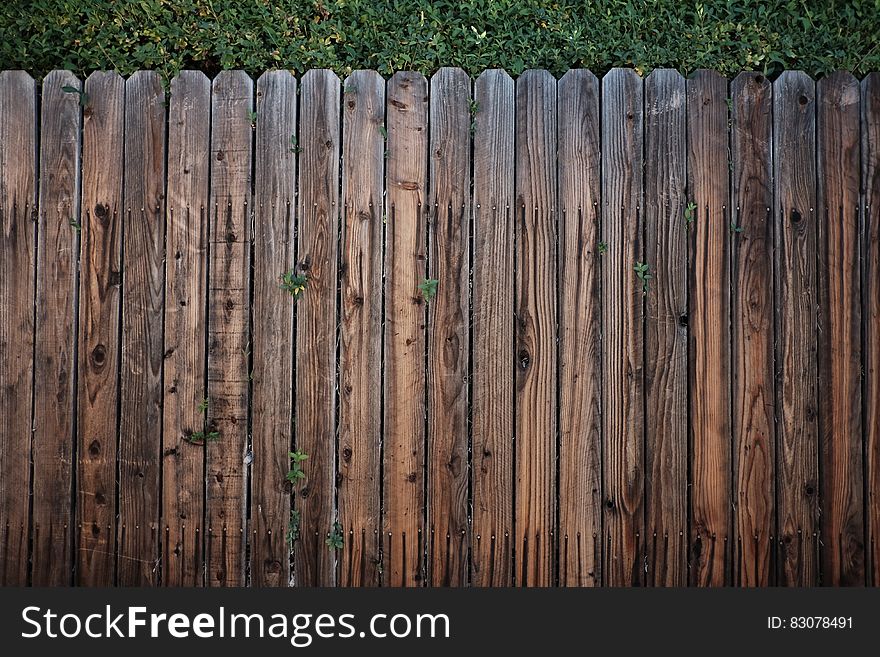 Brown Wooden Fence