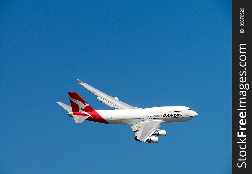 Qantas Airlines Plane on Air