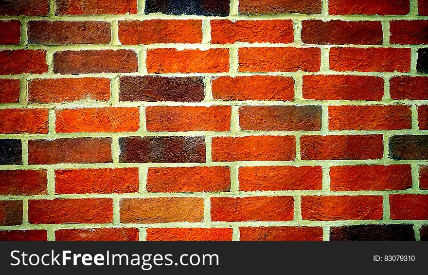 Landscape Photography of Orange Brick Wall