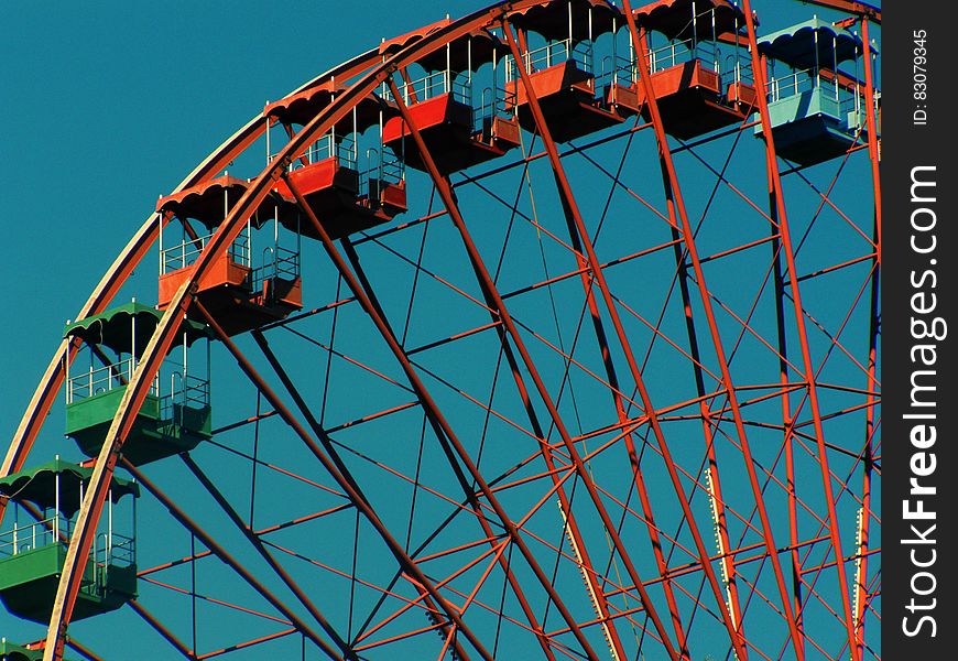 Orange and Green Ferris Wheel