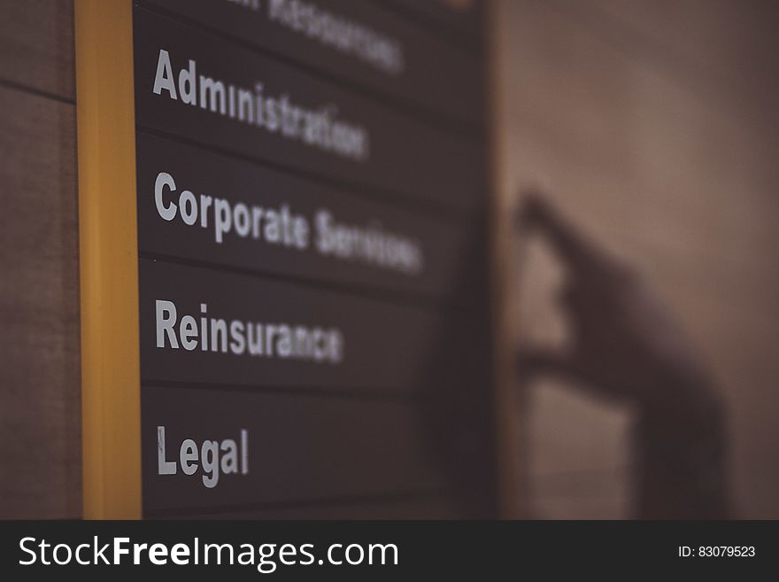 Administration Corporate Services Reinsurance Legal Labeled Board