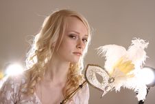 Woman With Mask Royalty Free Stock Images Woman With Mask Royalty Free Stock Images