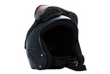 Black Ski Protective Helmet With Goggles Stock Photo Black Ski Protective Helmet With Goggles Stock Photo