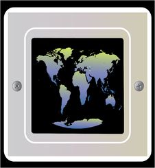 World Map And Electricity Royalty Free Stock Photo World Map And Electricity Royalty Free Stock Photo