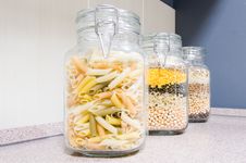 Pasta In Glass Jars Royalty Free Stock Photo Pasta In Glass Jars Royalty Free Stock Photo