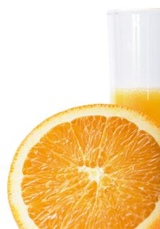 Close Up Of Orange Slice And Juice In Glass Stock Image Close Up Of Orange Slice And Juice In Glass Stock Image