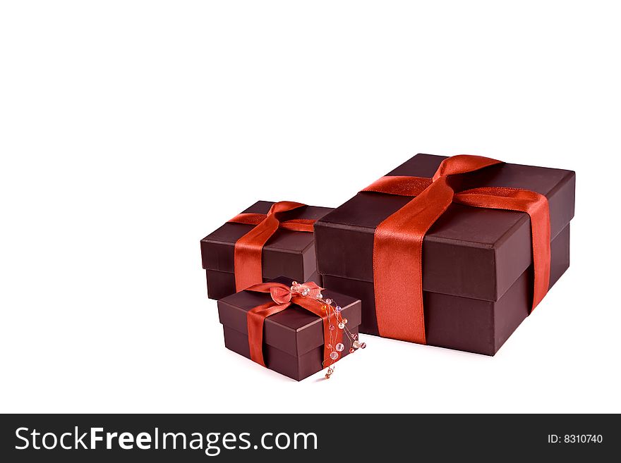 Gift Box With Red Ribbon