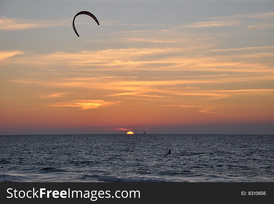 Evening on a Mediterranean sea. Evening on a Mediterranean sea