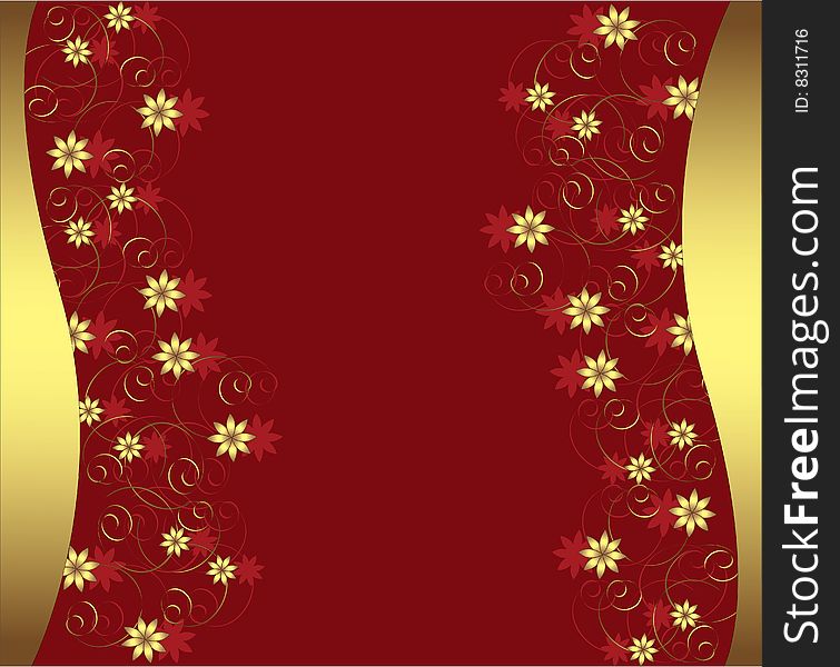 Beauty background with gold flowers. Beauty background with gold flowers