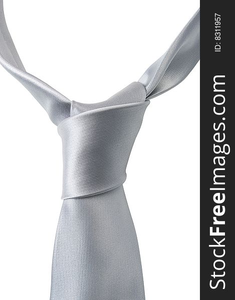 Gray Textile Necktie