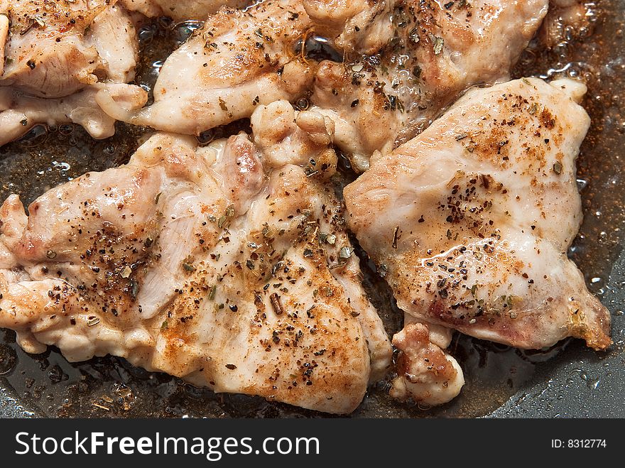 Fried Chicken in a Pan