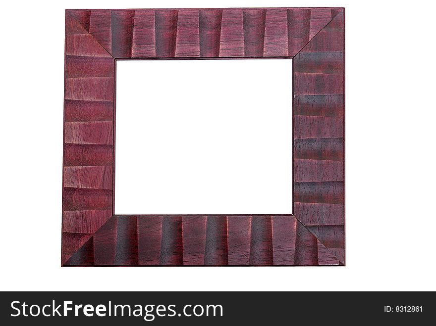 Rectangular wooden old frame isolated. Rectangular wooden old frame isolated