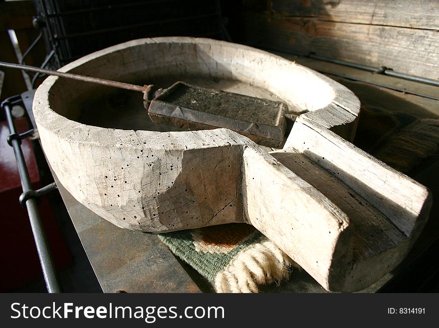 Old serbian traditional dish for making cookies. Old serbian traditional dish for making cookies