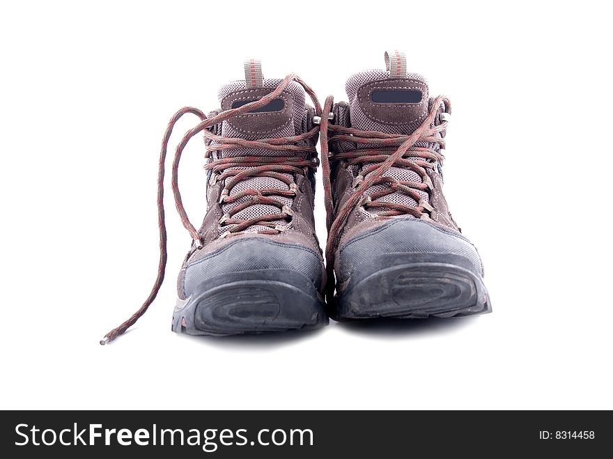 Men hiking shoe isolated on white background