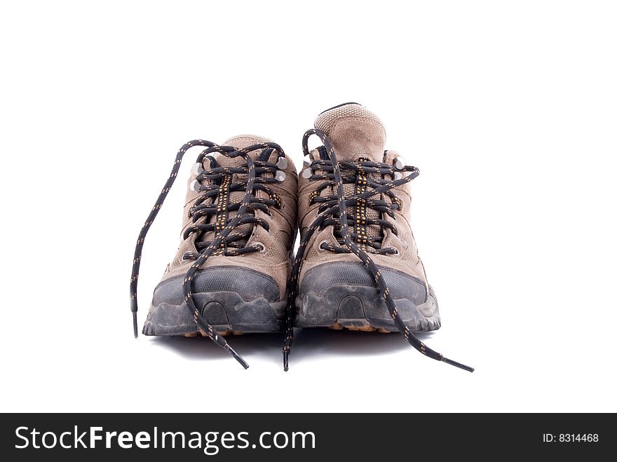 Men hiking shoe isolated on white background