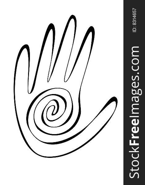 A native american hand symbol