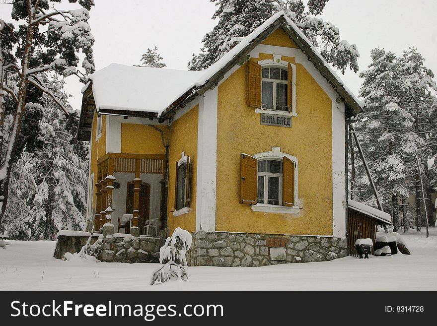 Serbian wooden mountain house, wooden city, serbia. Serbian wooden mountain house, wooden city, serbia