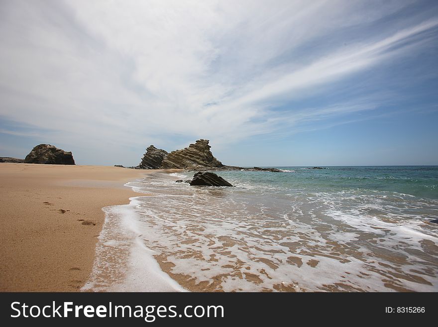 Panorama of a beautiful beach