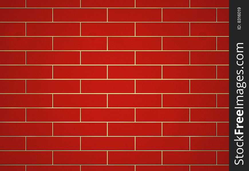 A illustration of a red brick wall