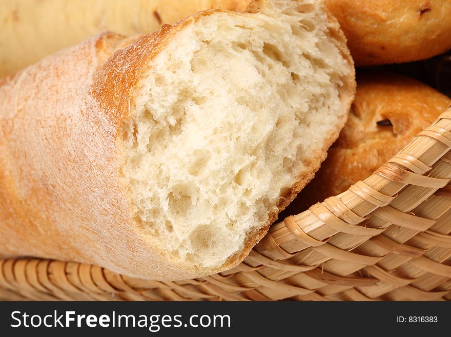 Basket Of Baguettes.