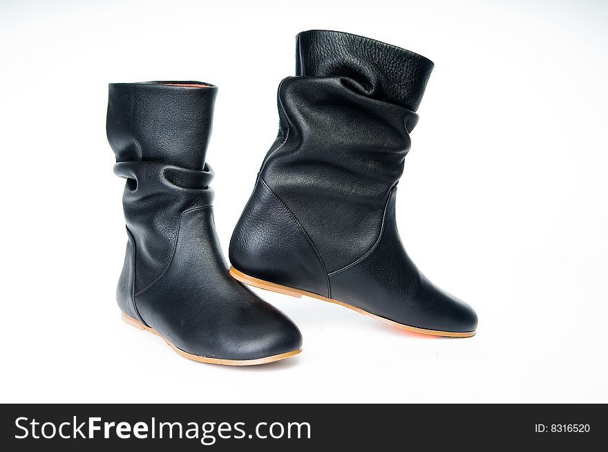 Pair of old-fashioned female boots
