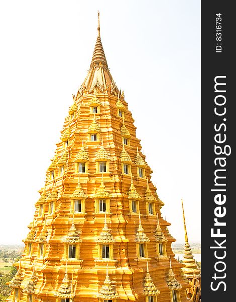Huge pagoda, Kanjanaburi province, Thailand. Huge pagoda, Kanjanaburi province, Thailand.