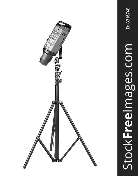 Studio Strobe Isolated On The White Background