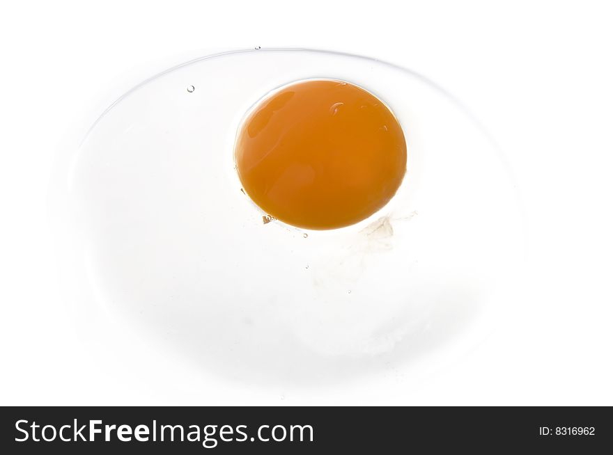 Raw cracked Egg plus tree in shell isolated on white background. Raw cracked Egg plus tree in shell isolated on white background.