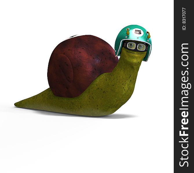 Cartoon Racing Snail