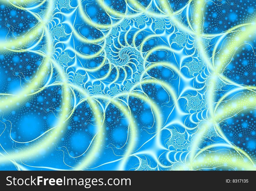 Vortex shaped background in blue color. Vortex shaped background in blue color