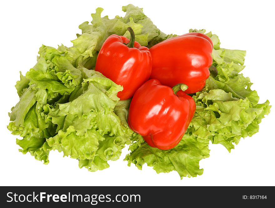Red pepper on salad