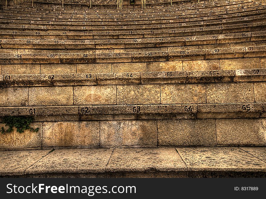 Seat numbers of an authentic ancient colosseum