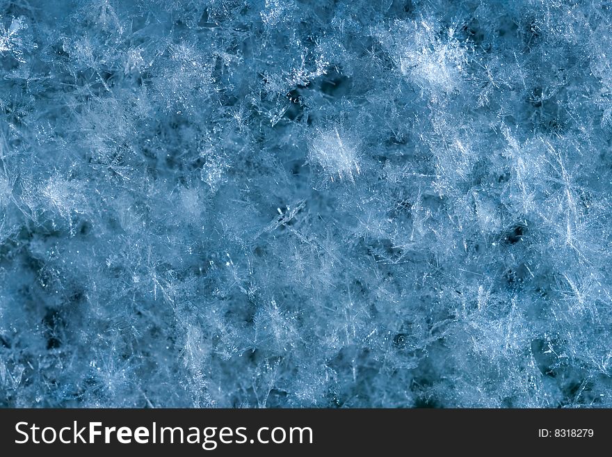 Macro shot of blue ice crystals. Macro shot of blue ice crystals