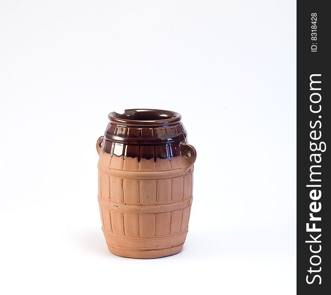 Clay pot, container decorative, possible use in households