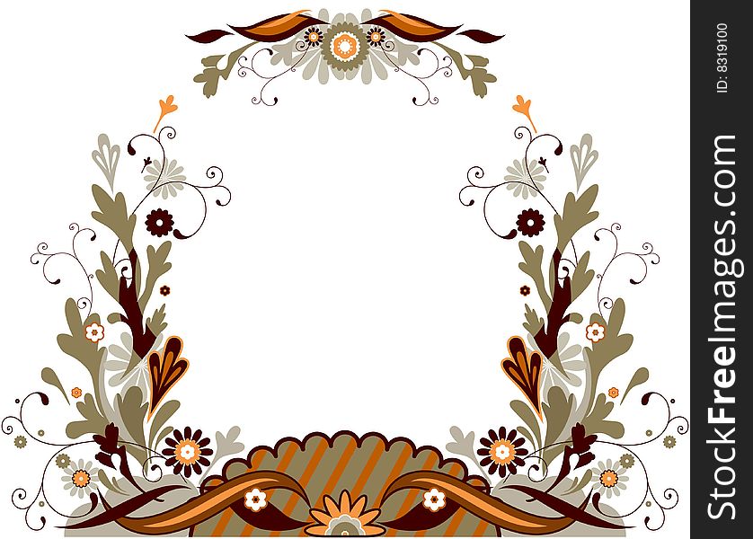 Abstract Floral Frame