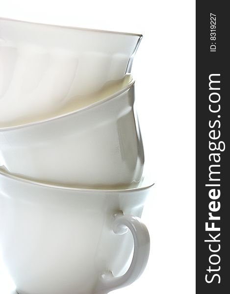 Coffee cups on white background. Coffee cups on white background