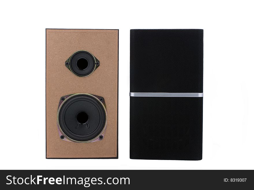 Two Speakers Isolated On The White Background