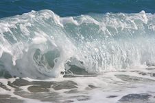 The Twirled Sea Wave Approaching On Coast Royalty Free Stock Image The Twirled Sea Wave Approaching On Coast Royalty Free Stock Image